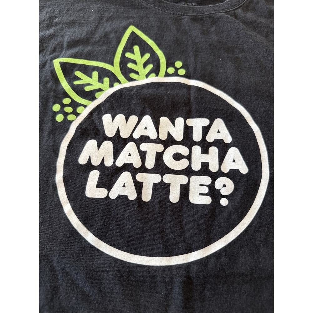 Dunkin Donuts Wanta Matcha Latte Employee Shirt Size XL Preowned Used 5501